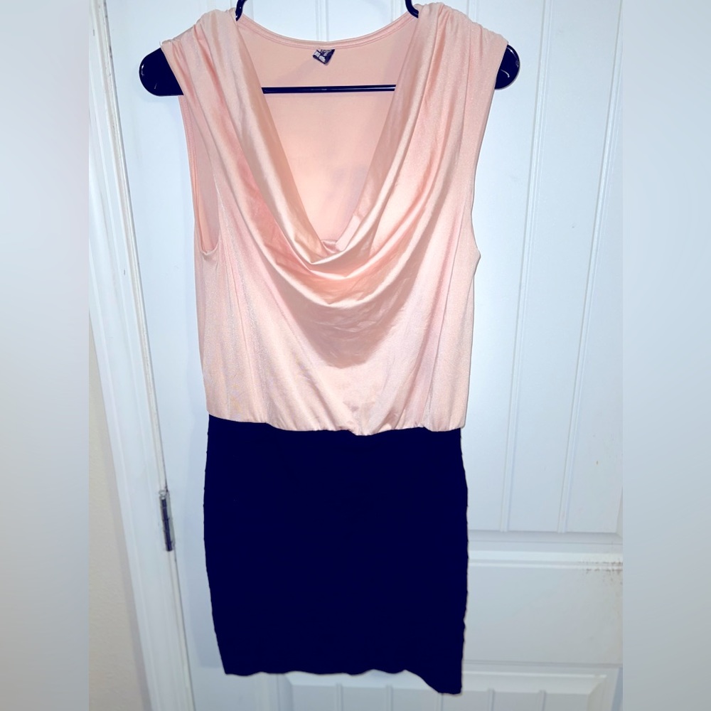 Poof Couture Peach & Black business dress